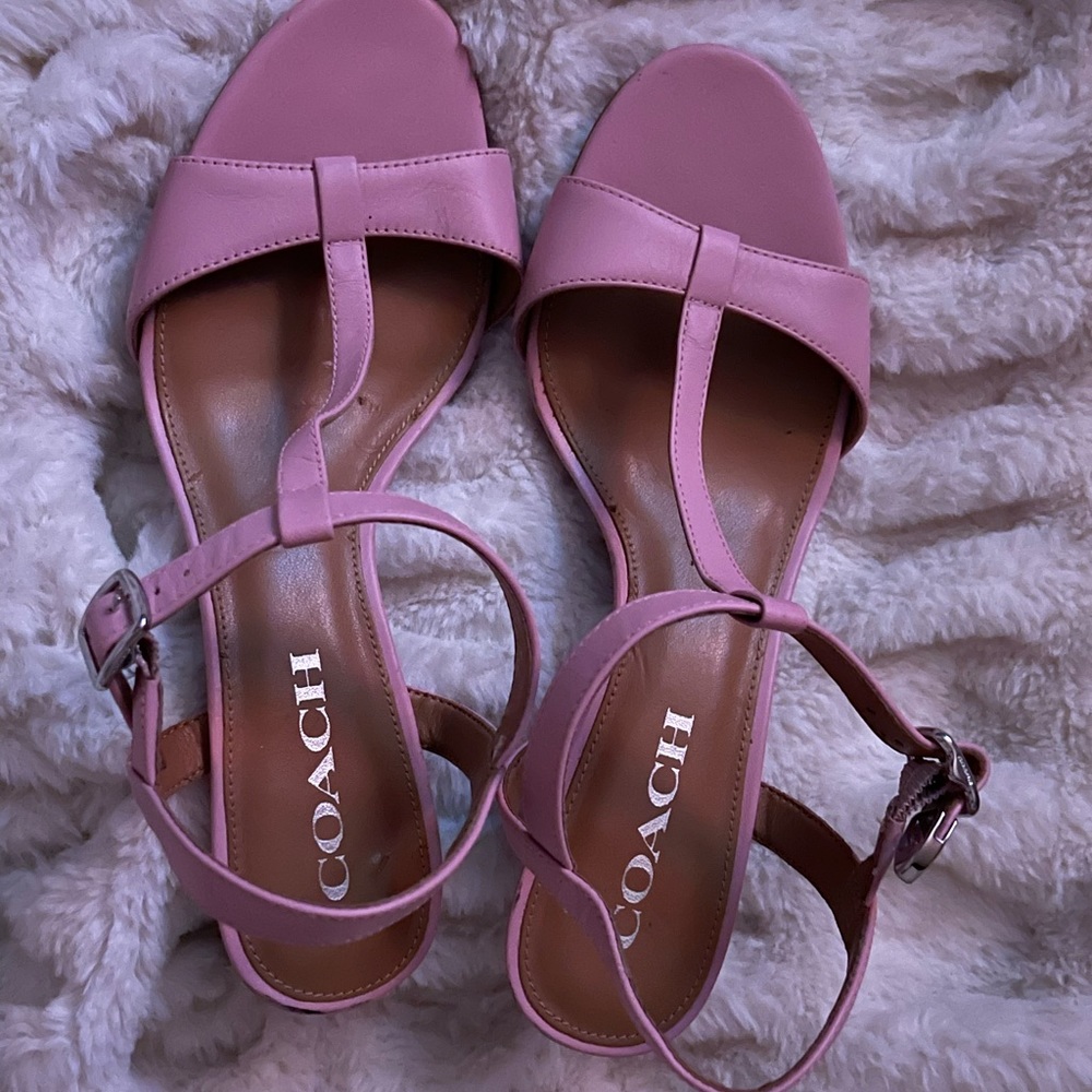 Coach T-strap heels